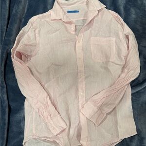 Pink J. McLaughlin Linen Shirt